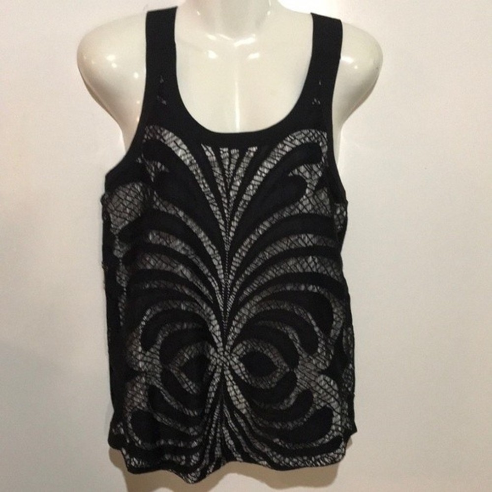 Express Lined Lace S/L Top Sm. Pt.